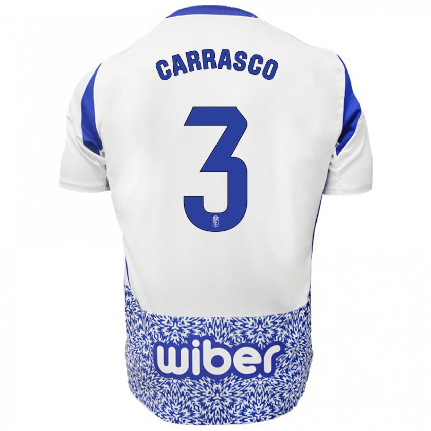 Kinder Marta Carrasco #3 Weiß Blau Auswärtstrikot Trikot 2024/25 T-Shirt