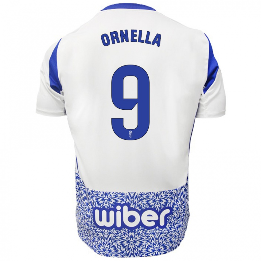 Kinder Ornella María Vignola Cabot #9 Weiß Blau Auswärtstrikot Trikot 2024/25 T-Shirt