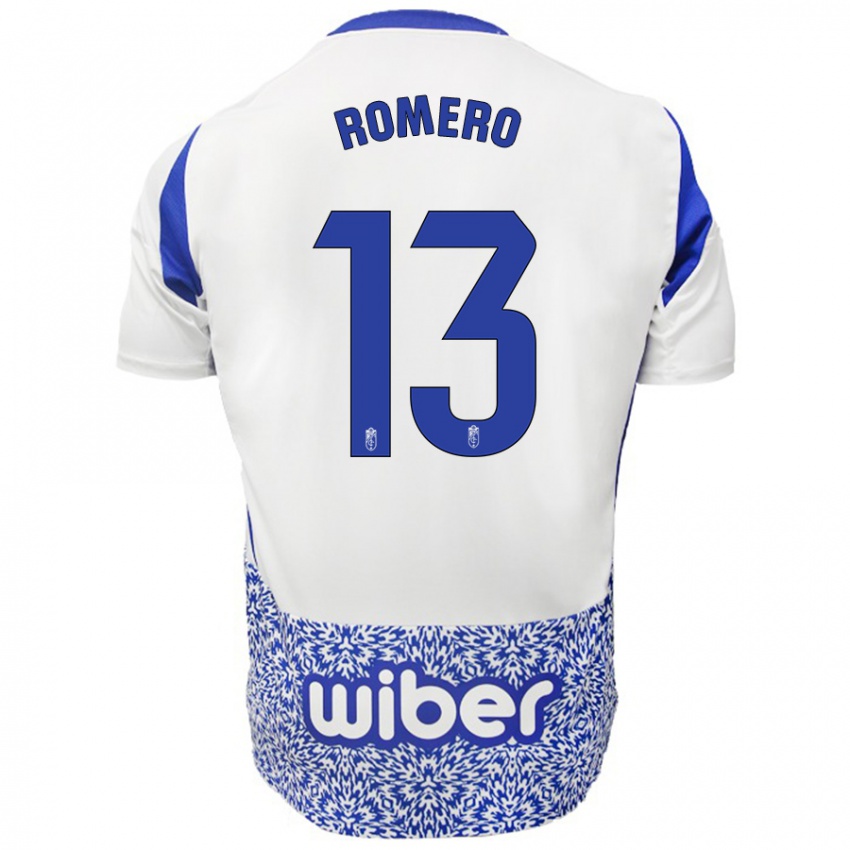 Kinder Andrea Romero #13 Weiß Blau Auswärtstrikot Trikot 2024/25 T-Shirt