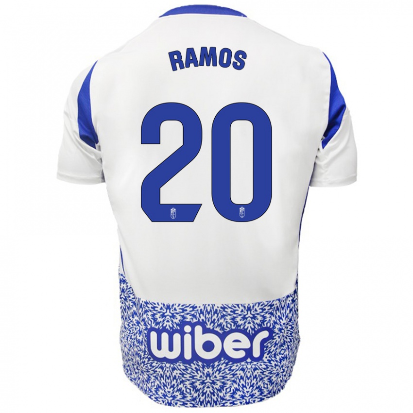 Kinder Lucía Ramos #20 Weiß Blau Auswärtstrikot Trikot 2024/25 T-Shirt