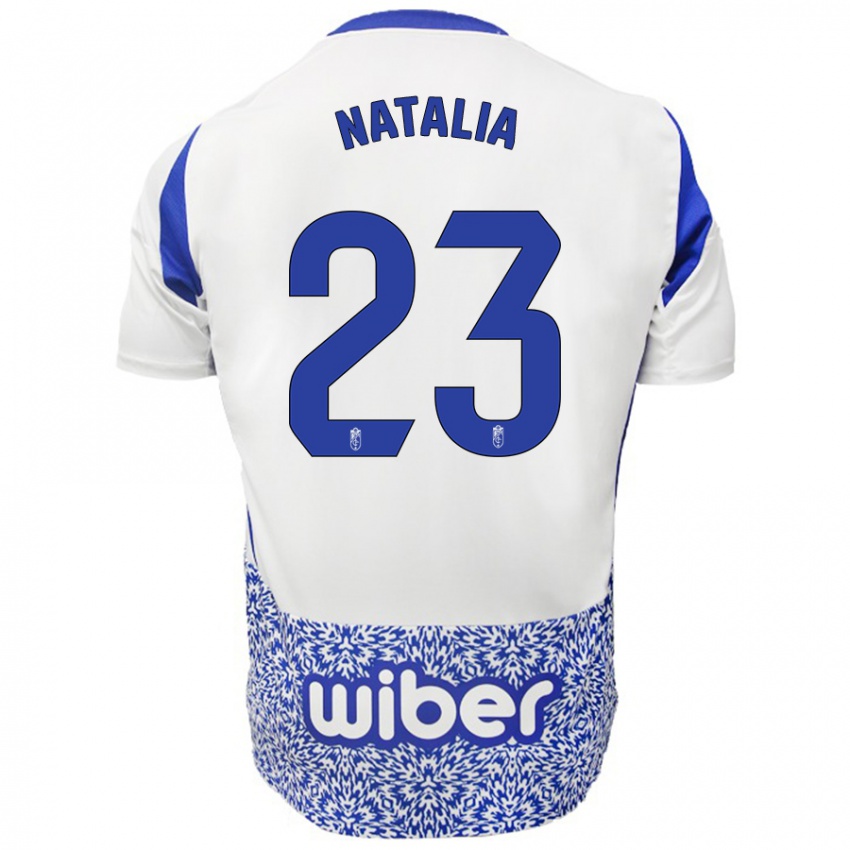 Kinder Natalia #23 Weiß Blau Auswärtstrikot Trikot 2024/25 T-Shirt