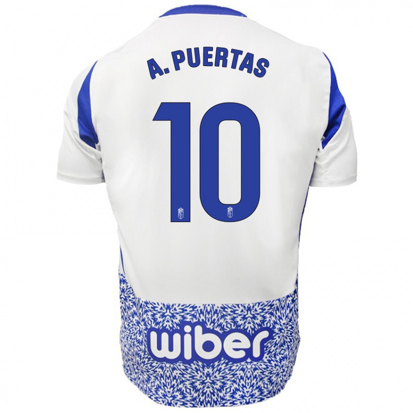 Kinder Antonio Puertas #10 Weiß Blau Auswärtstrikot Trikot 2024/25 T-Shirt