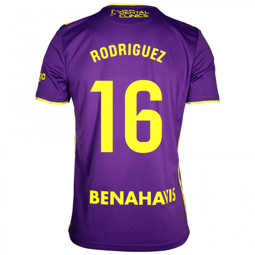 Kinder Genaro Rodríguez #16 Lila Gelb Auswärtstrikot Trikot 2024/25 T-Shirt