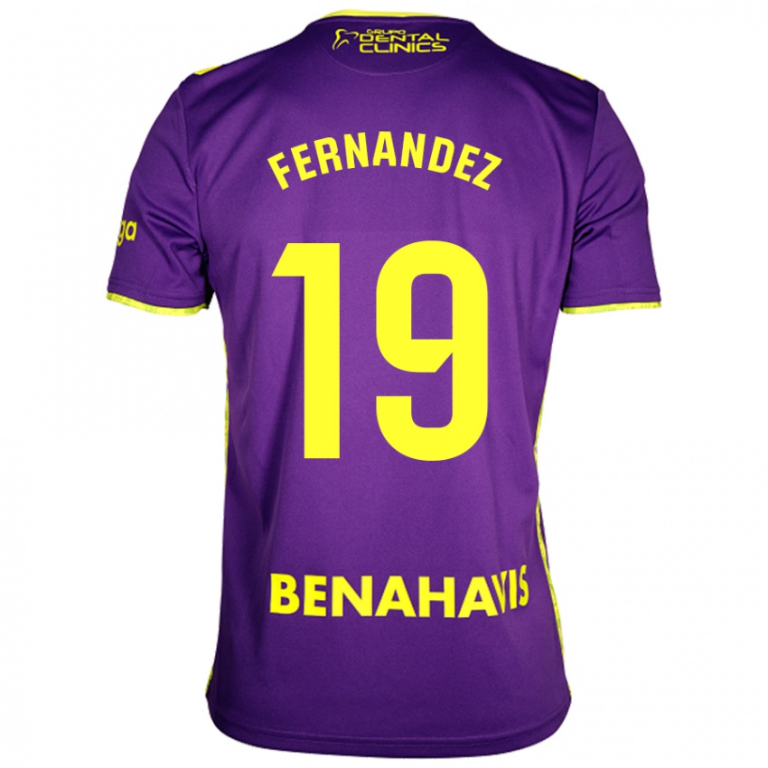 Kinder Raúl Fernández #19 Lila Gelb Auswärtstrikot Trikot 2024/25 T-Shirt