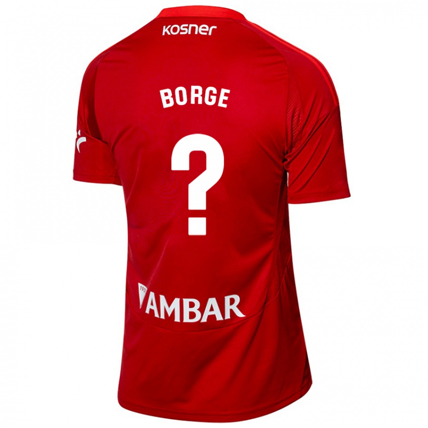 Kinder Andrés Borge #0 Weiß Blau Auswärtstrikot Trikot 2024/25 T-Shirt