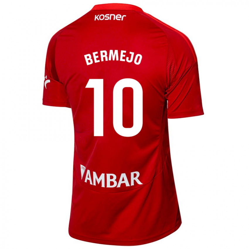 Kinder Sergio Bermejo #10 Weiß Blau Auswärtstrikot Trikot 2024/25 T-Shirt