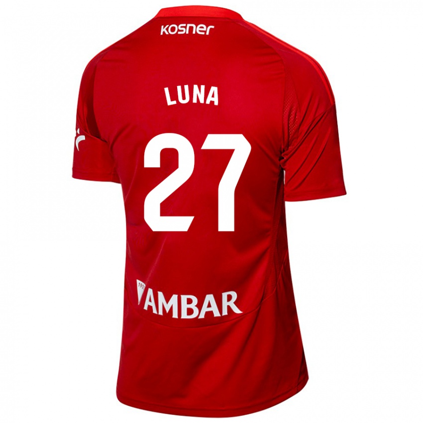 Kinder Marcos Luna #27 Weiß Blau Auswärtstrikot Trikot 2024/25 T-Shirt