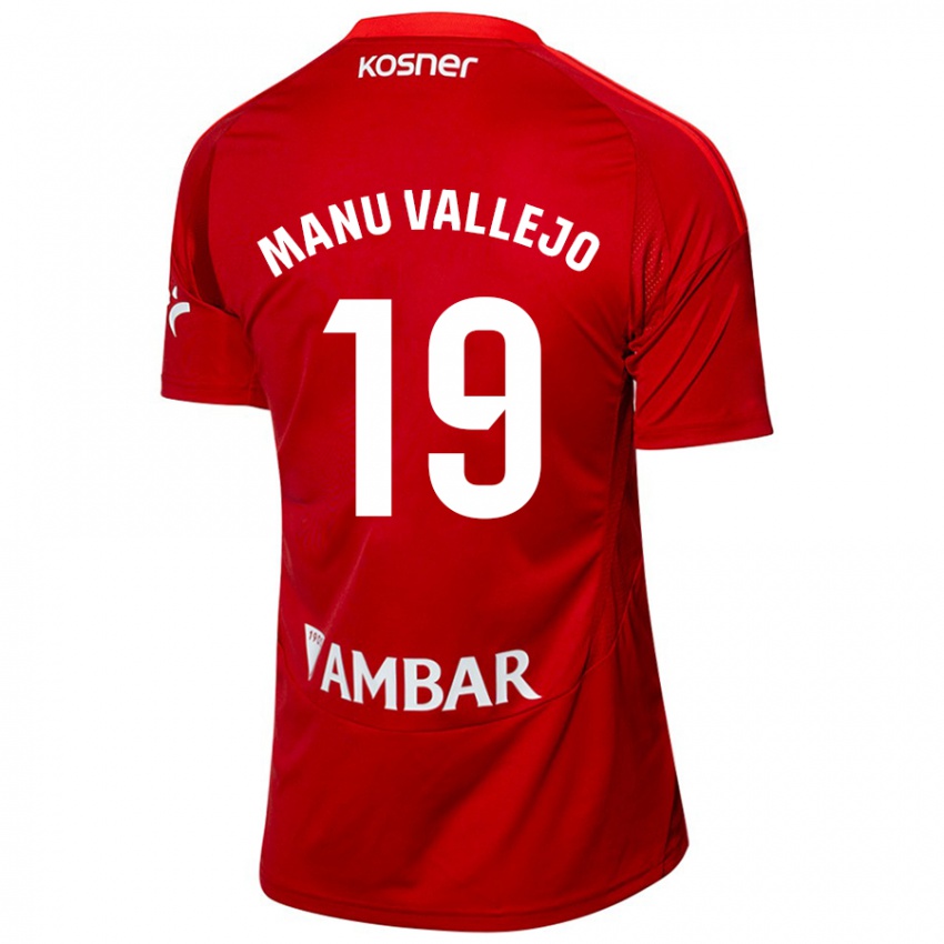 Kinder Manu Vallejo #19 Weiß Blau Auswärtstrikot Trikot 2024/25 T-Shirt