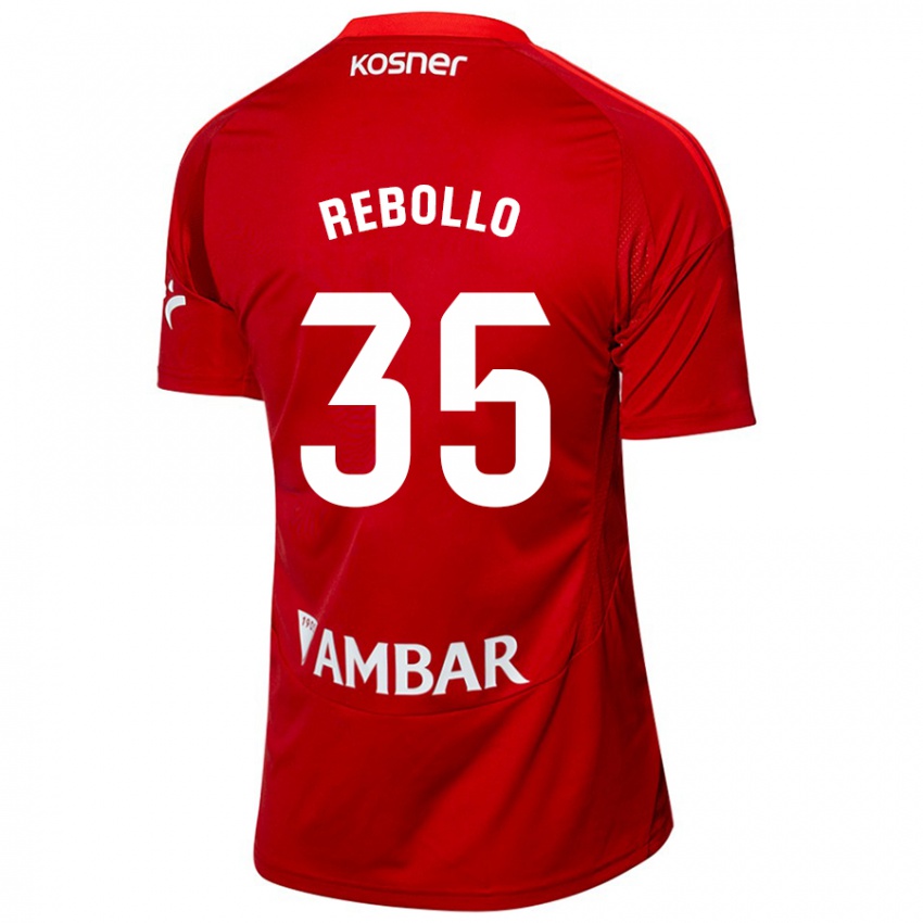 Kinder Dani Rebollo #35 Weiß Blau Auswärtstrikot Trikot 2024/25 T-Shirt