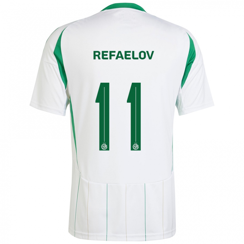 Kinder Lior Refaelov #11 Weiß Grün Auswärtstrikot Trikot 2024/25 T-Shirt