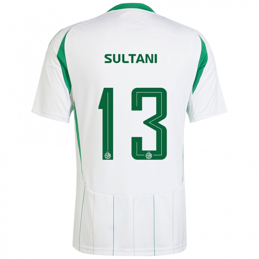 Kinder Tomás Sultani #13 Weiß Grün Auswärtstrikot Trikot 2024/25 T-Shirt