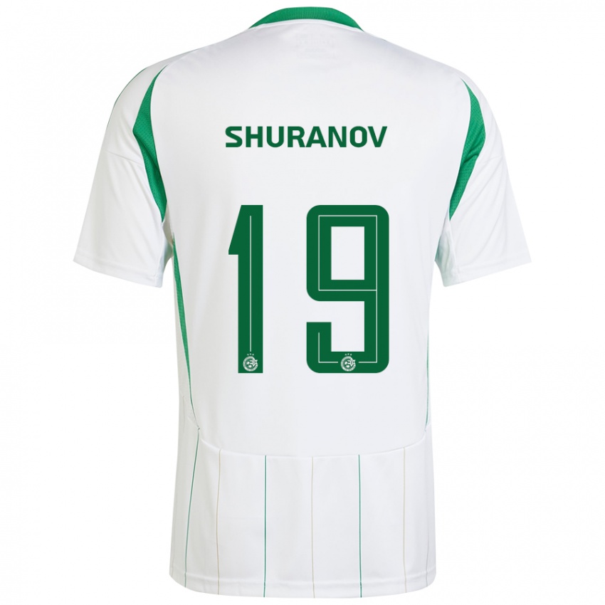 Kinder Erik Shuranov #19 Weiß Grün Auswärtstrikot Trikot 2024/25 T-Shirt