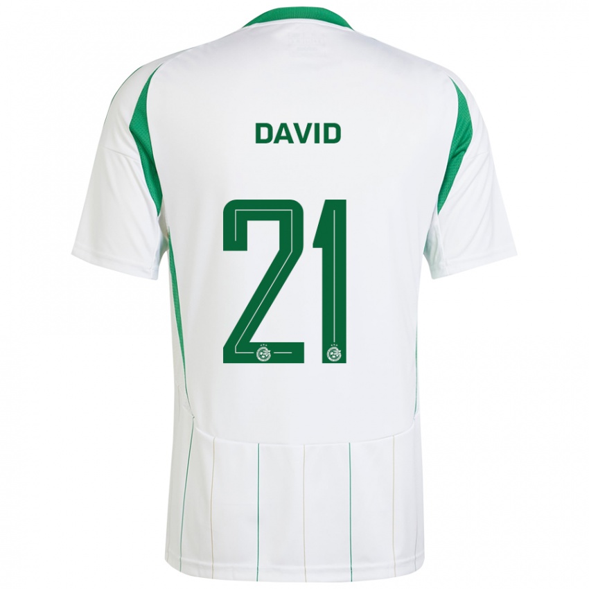 Kinder Dean David #21 Weiß Grün Auswärtstrikot Trikot 2024/25 T-Shirt