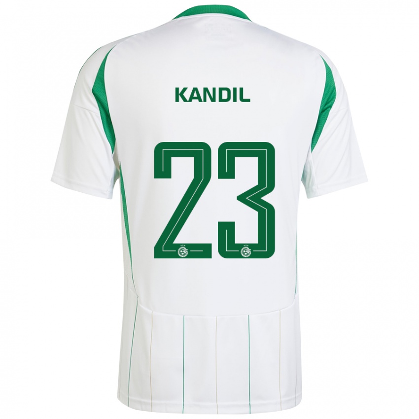 Kinder Maor Kandil #23 Weiß Grün Auswärtstrikot Trikot 2024/25 T-Shirt