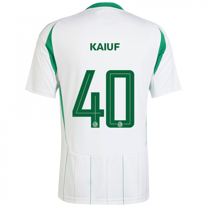 Kinder Sharif Kaiuf #40 Weiß Grün Auswärtstrikot Trikot 2024/25 T-Shirt