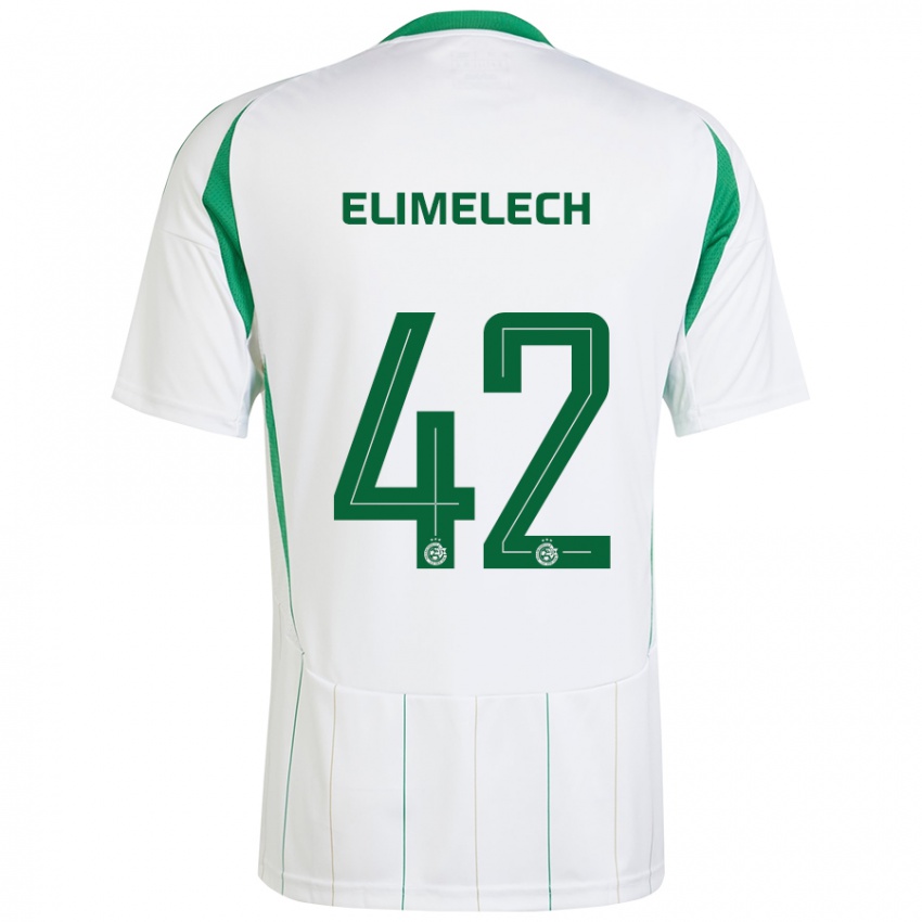 Kinder Roey Elimelech #42 Weiß Grün Auswärtstrikot Trikot 2024/25 T-Shirt