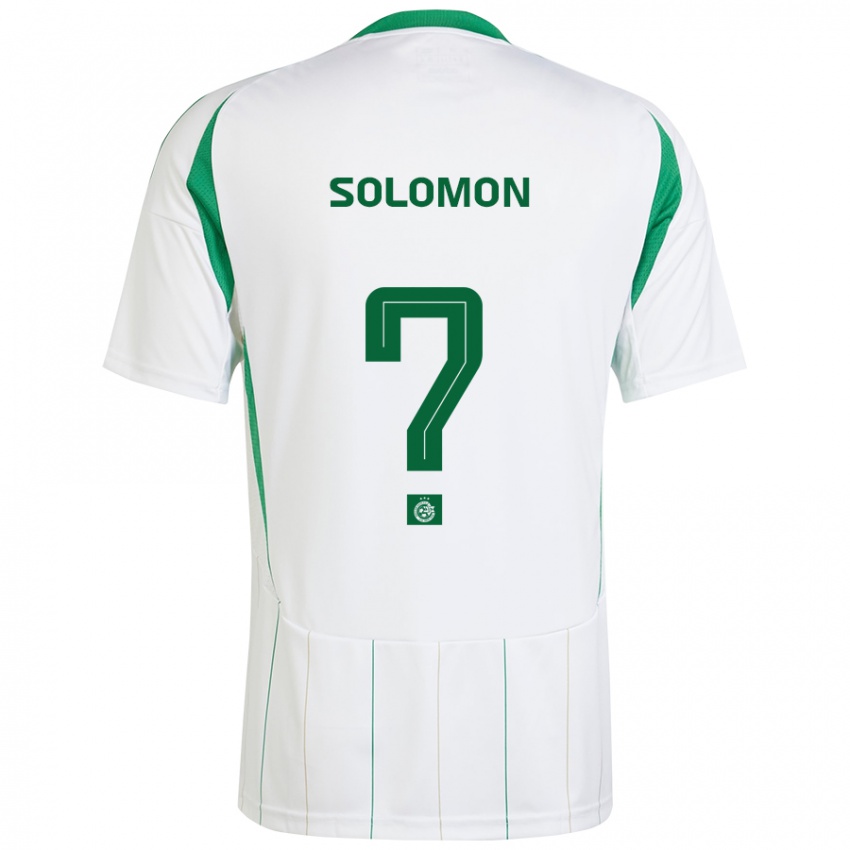 Kinder Itay Solomon #0 Weiß Grün Auswärtstrikot Trikot 2024/25 T-Shirt