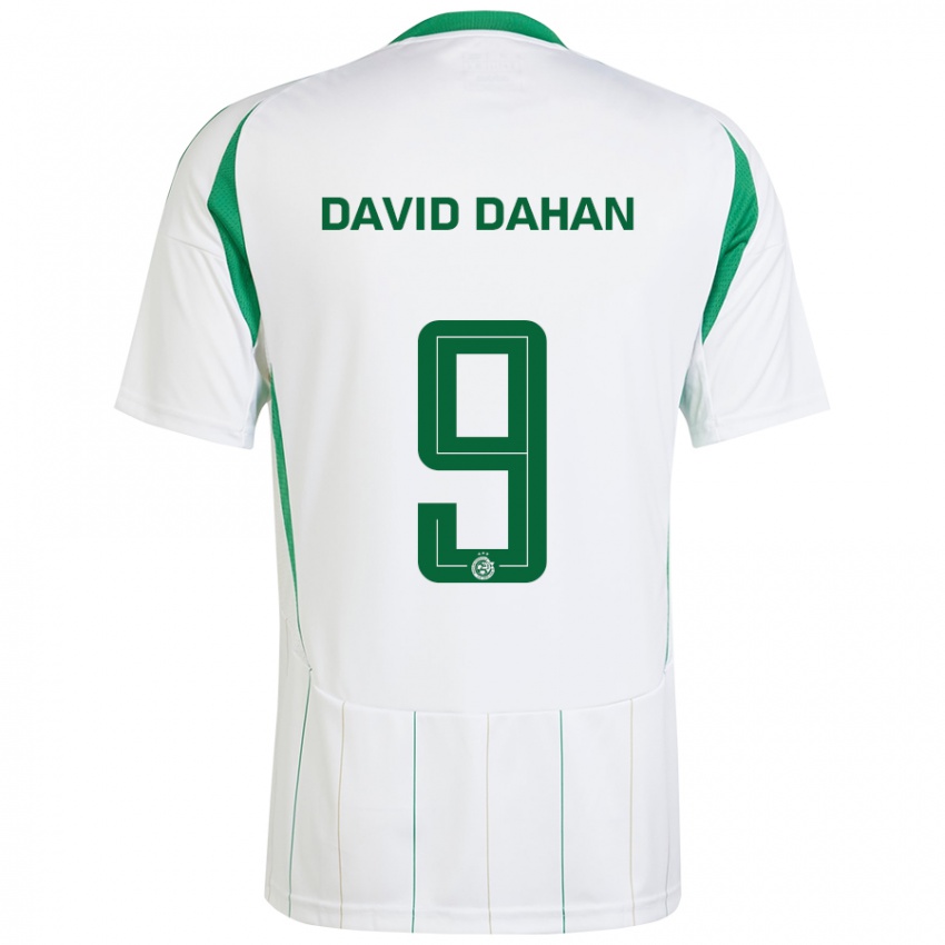 Kinder Omer David Dahan #9 Weiß Grün Auswärtstrikot Trikot 2024/25 T-Shirt