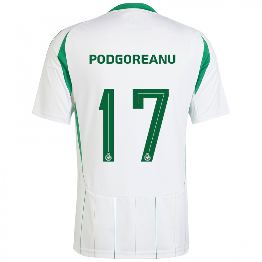 Kinder Suf Podgoreanu #17 Weiß Grün Auswärtstrikot Trikot 2024/25 T-Shirt