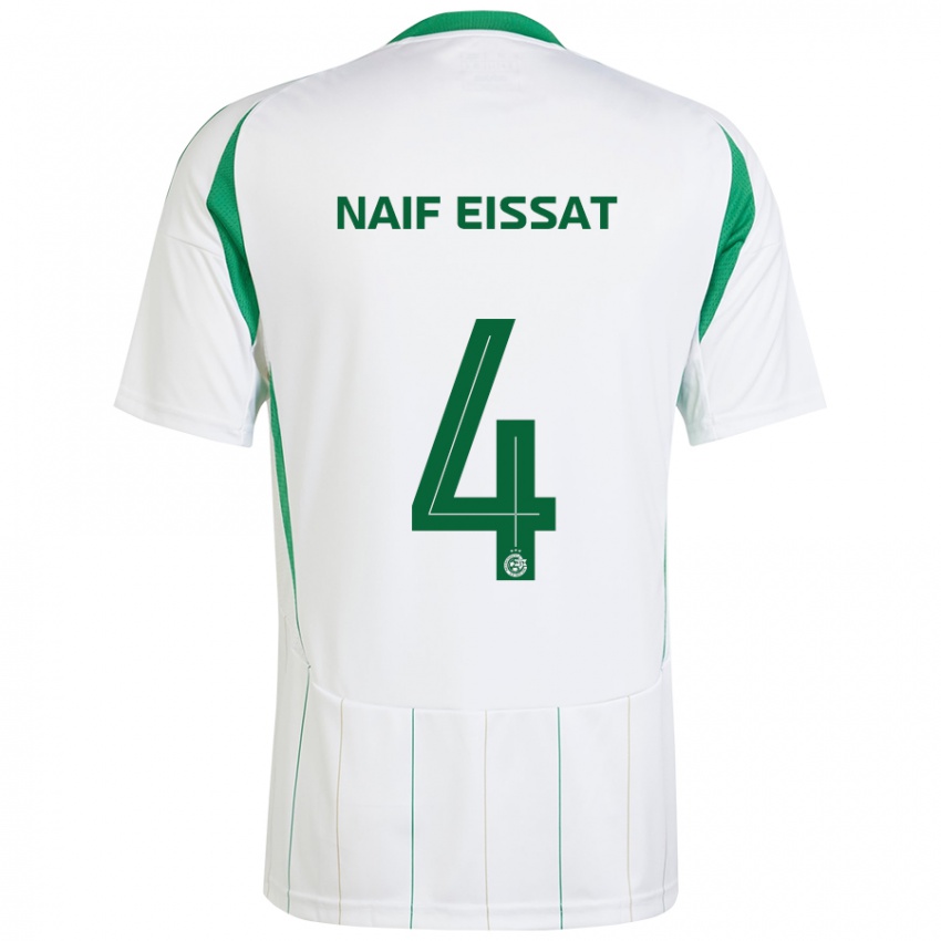 Kinder Lisav Naif Eissat #4 Weiß Grün Auswärtstrikot Trikot 2024/25 T-Shirt