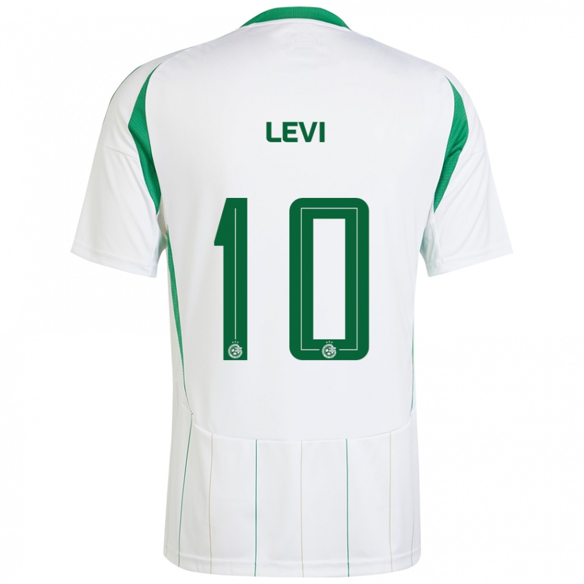 Kinder Yarin Levi #10 Weiß Grün Auswärtstrikot Trikot 2024/25 T-Shirt