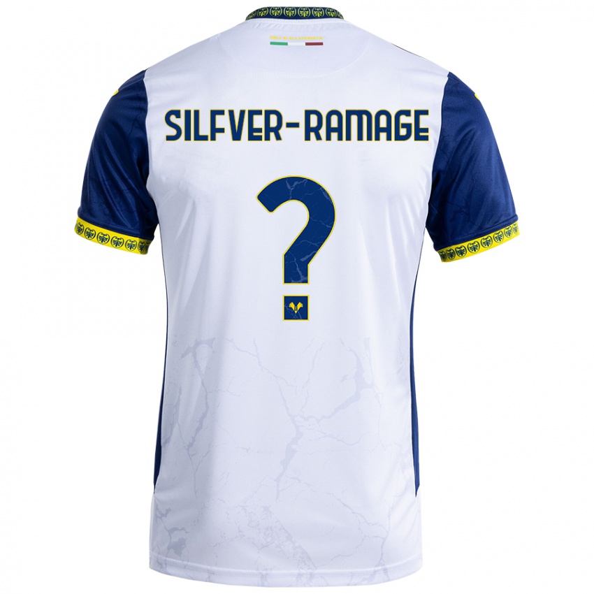 Kinder William Silfver-Ramage #0 Weiß Blau Auswärtstrikot Trikot 2024/25 T-Shirt