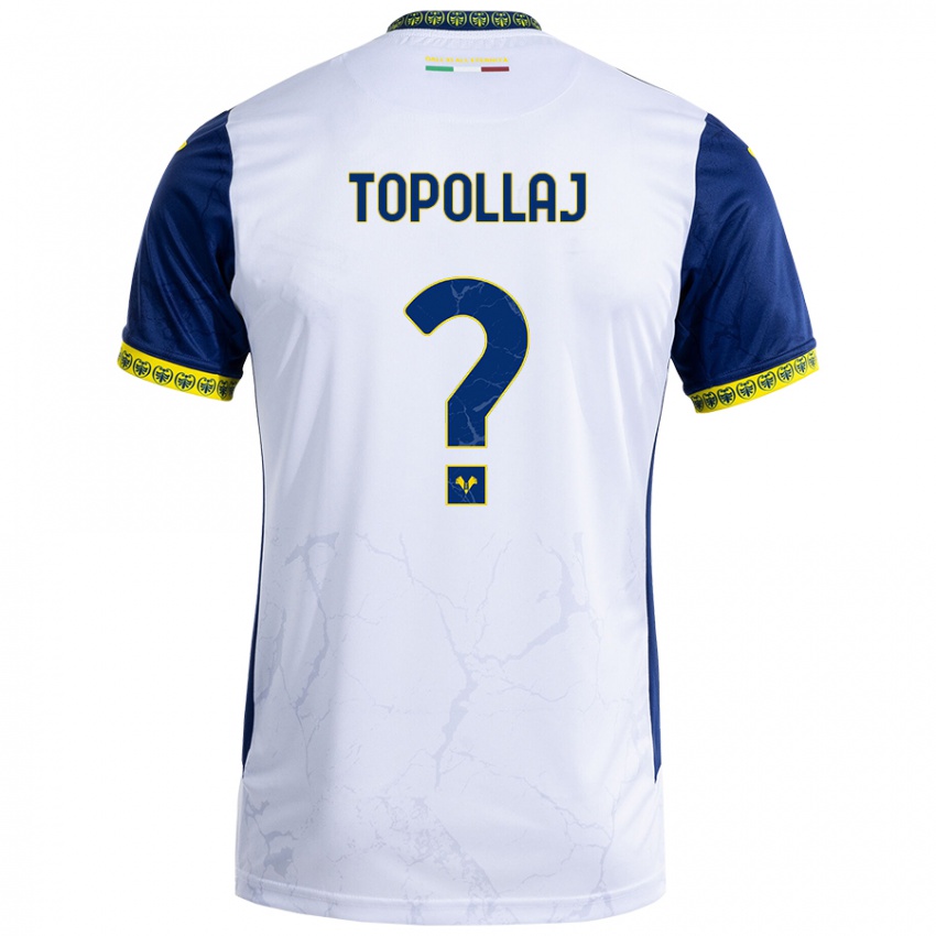 Kinder Mark Topollaj #0 Weiß Blau Auswärtstrikot Trikot 2024/25 T-Shirt