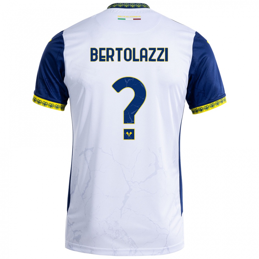 Kinder Giovanni Bertolazzi #0 Weiß Blau Auswärtstrikot Trikot 2024/25 T-Shirt