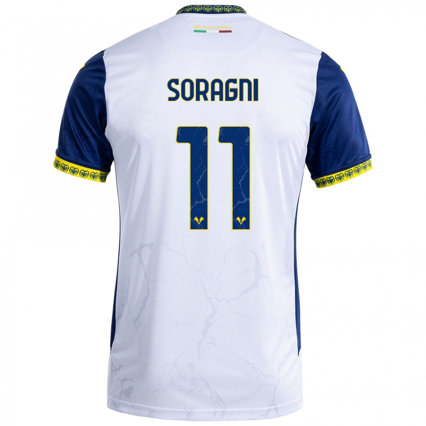 Kinder Alberto Soragni #11 Weiß Blau Auswärtstrikot Trikot 2024/25 T-Shirt