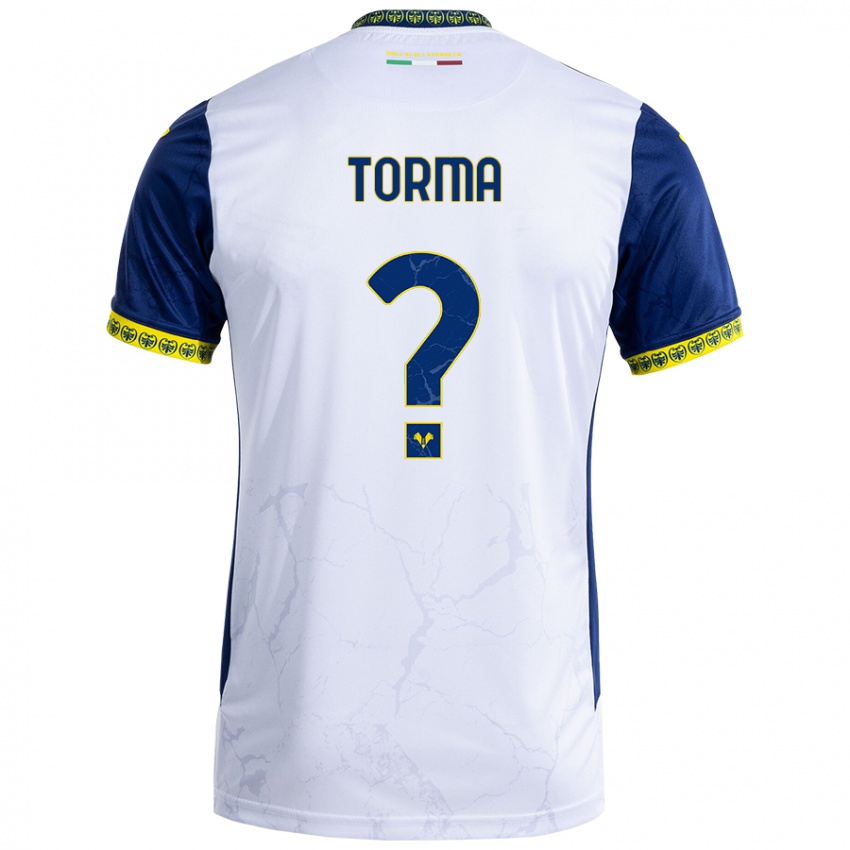 Kinder Salvatore Torma #0 Weiß Blau Auswärtstrikot Trikot 2024/25 T-Shirt