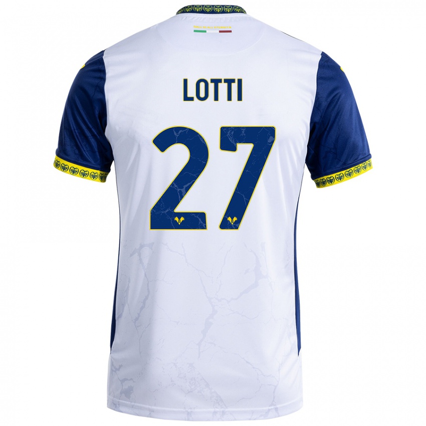 Kinder Irene Lotti #27 Weiß Blau Auswärtstrikot Trikot 2024/25 T-Shirt