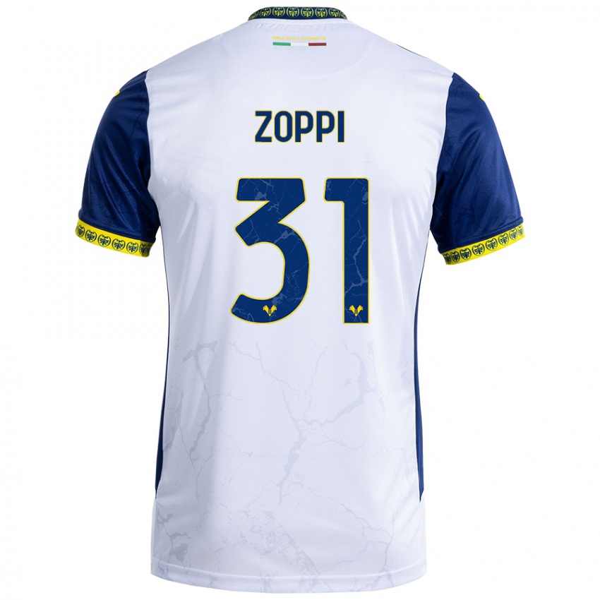 Kinder Sofia Zoppi #31 Weiß Blau Auswärtstrikot Trikot 2024/25 T-Shirt