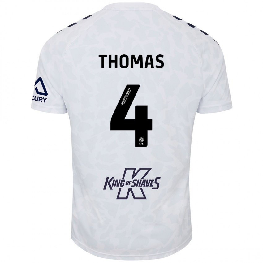 Kinder Bobby Thomas #4 Weiß Auswärtstrikot Trikot 2024/25 T-Shirt