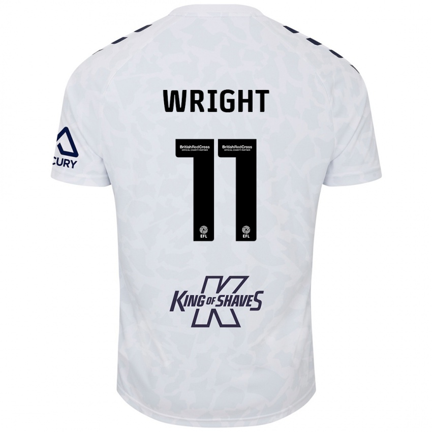 Kinder Haji Wright #11 Weiß Auswärtstrikot Trikot 2024/25 T-Shirt