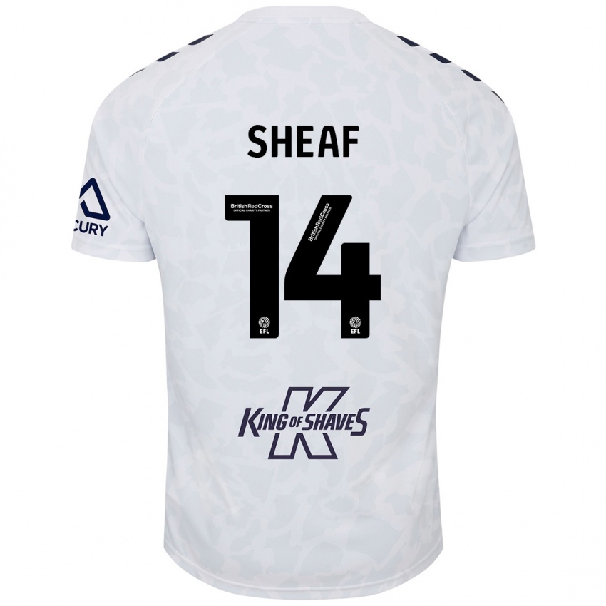 Kinder Ben Sheaf #14 Weiß Auswärtstrikot Trikot 2024/25 T-Shirt