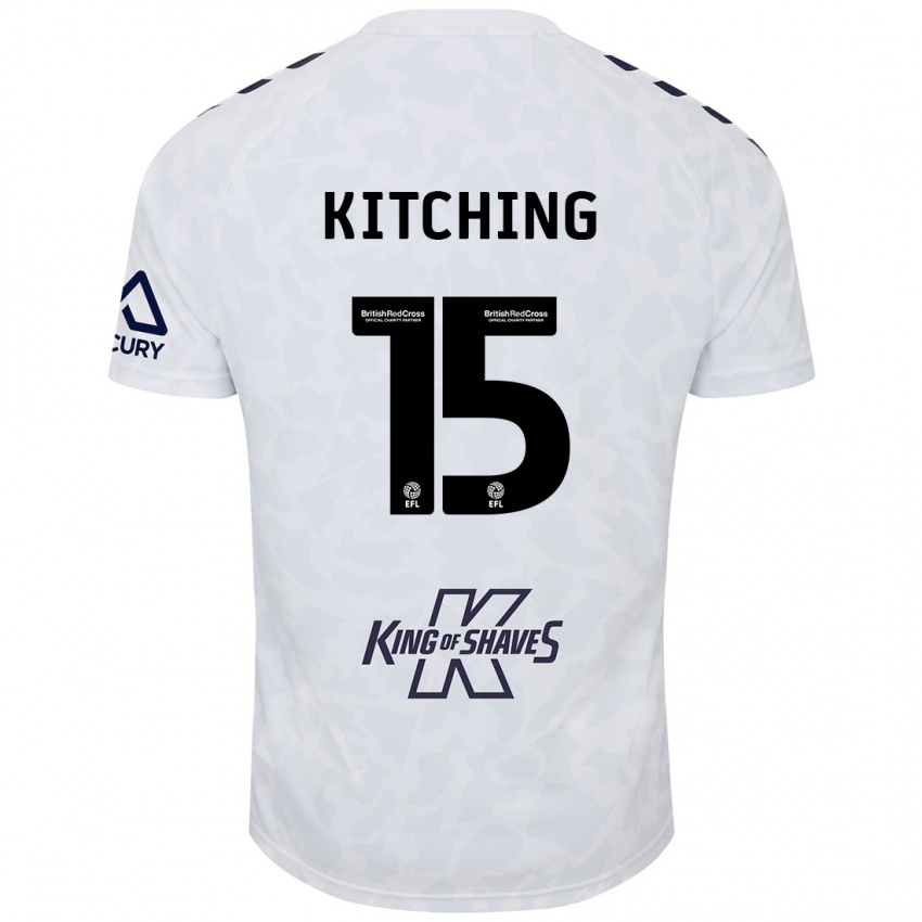 Kinder Liam Kitching #15 Weiß Auswärtstrikot Trikot 2024/25 T-Shirt