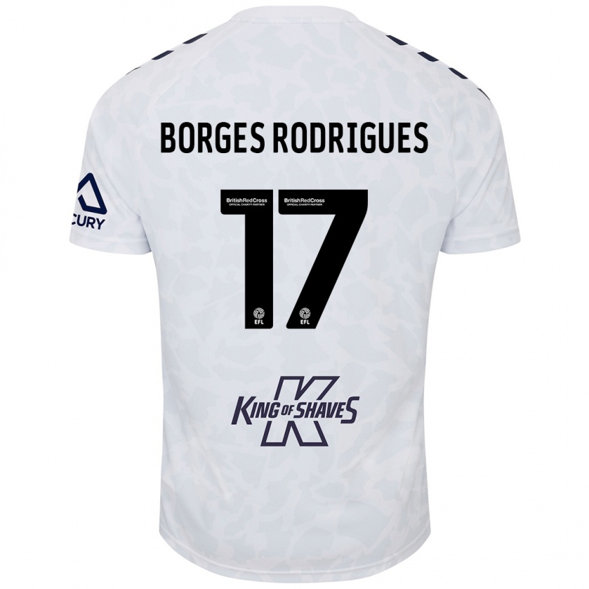 Kinder Raphael Borges Rodrigues #17 Weiß Auswärtstrikot Trikot 2024/25 T-Shirt