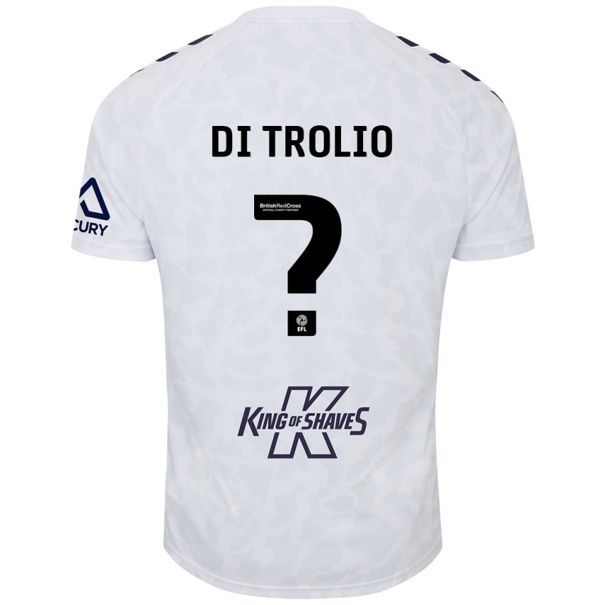 Kinder Riccardo Di Trolio #0 Weiß Auswärtstrikot Trikot 2024/25 T-Shirt