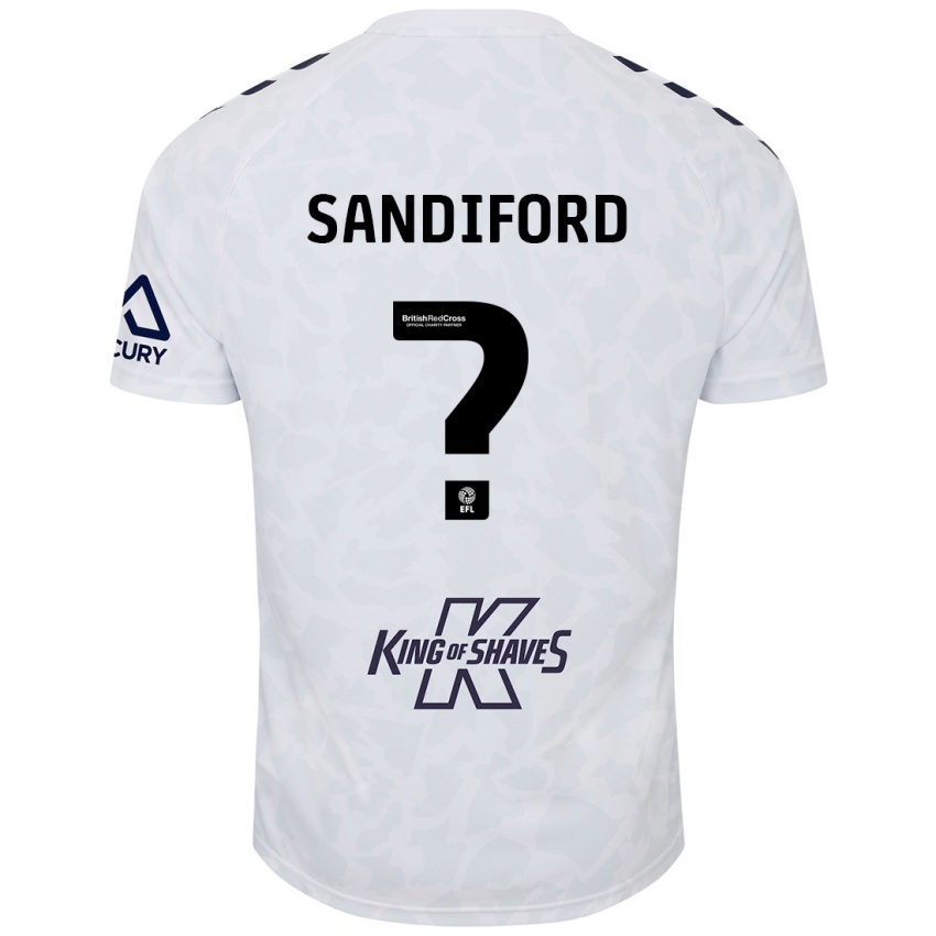 Kinder Greg Sandiford #0 Weiß Auswärtstrikot Trikot 2024/25 T-Shirt