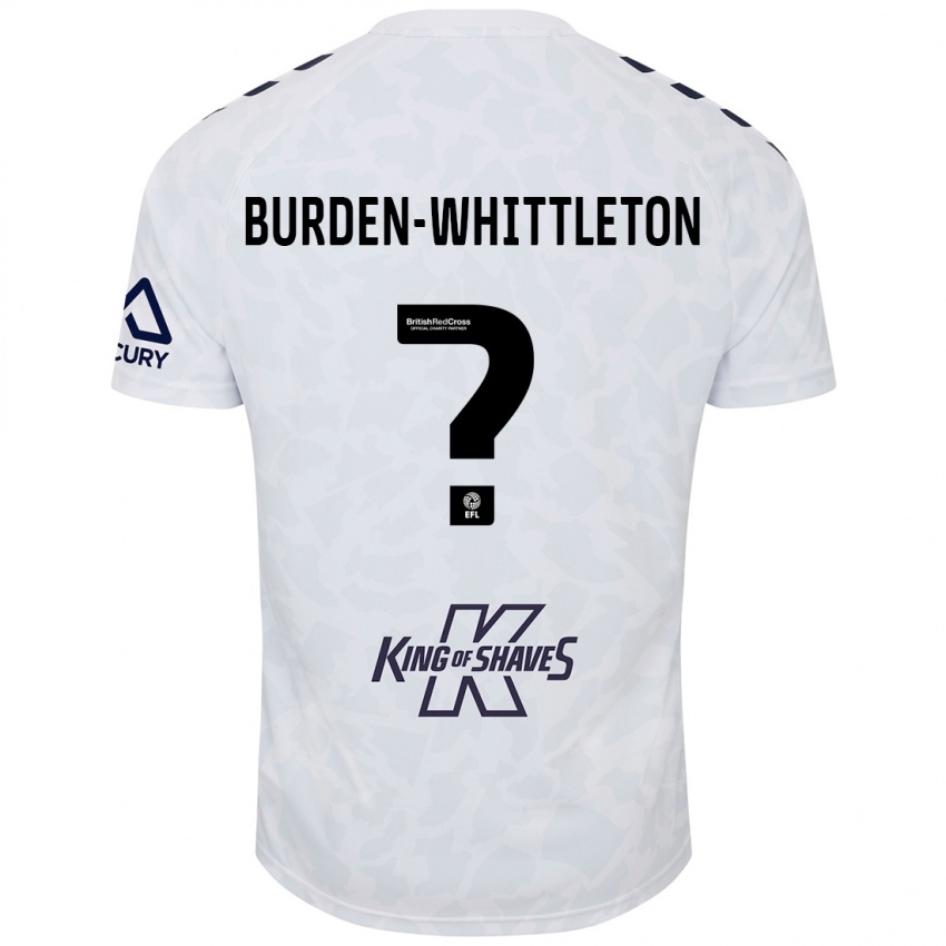 Kinder Charlie Burden-Whittleton #0 Weiß Auswärtstrikot Trikot 2024/25 T-Shirt