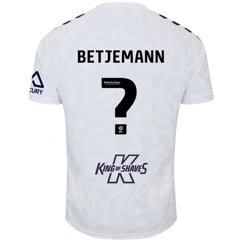 Kinder Elliot Betjemann #0 Weiß Auswärtstrikot Trikot 2024/25 T-Shirt