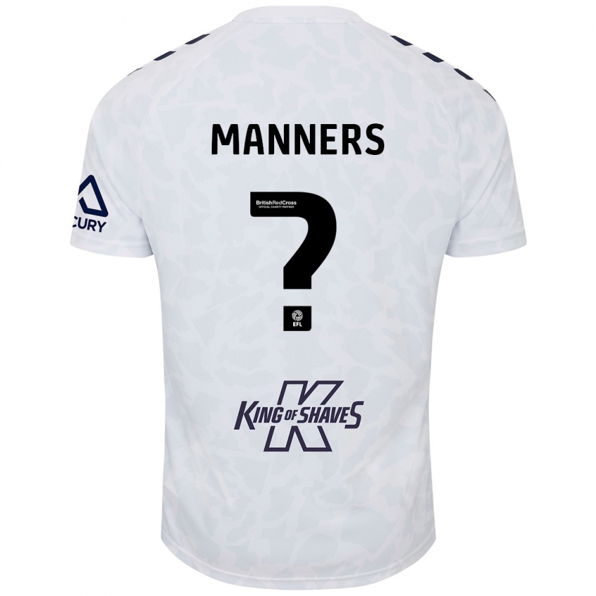 Kinder Charlie Manners #0 Weiß Auswärtstrikot Trikot 2024/25 T-Shirt