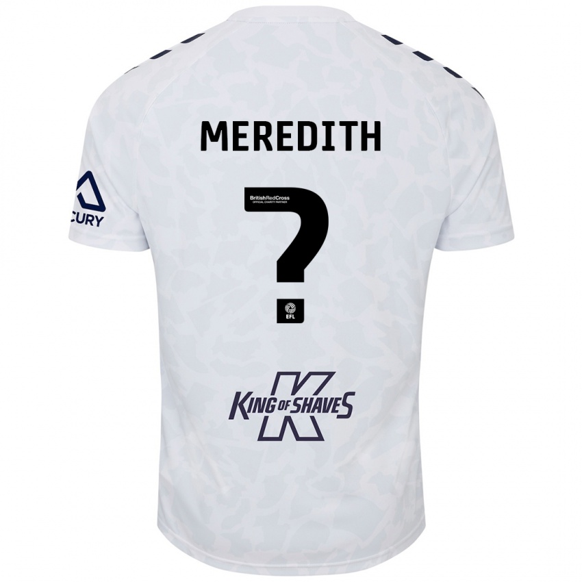 Kinder Eliot Meredith #0 Weiß Auswärtstrikot Trikot 2024/25 T-Shirt