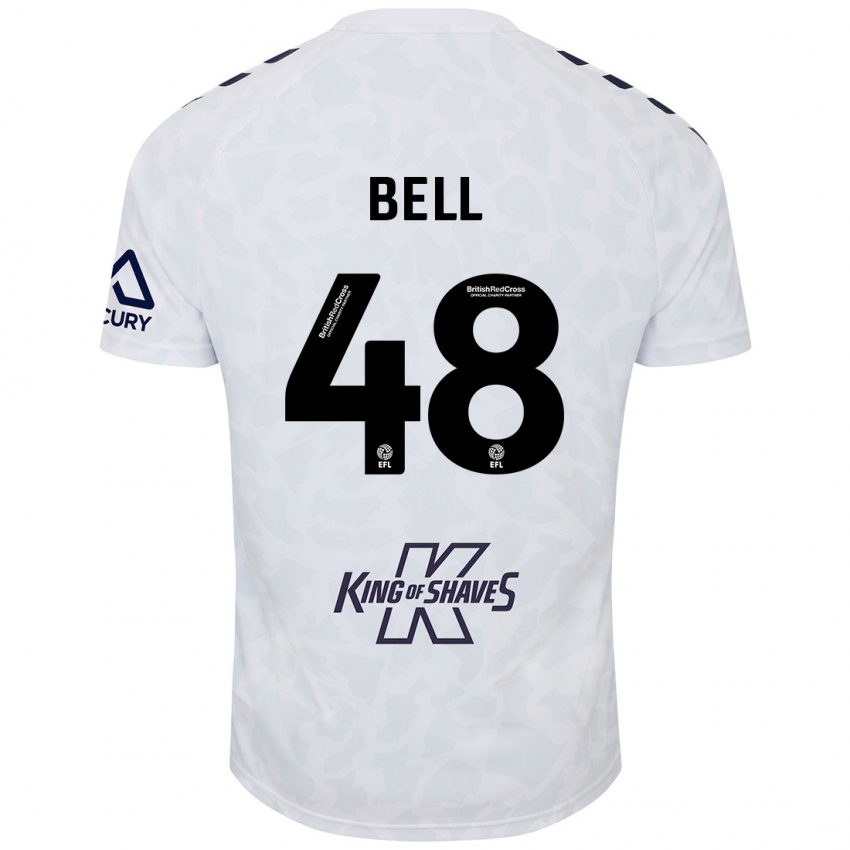 Kinder Luke Bell #48 Weiß Auswärtstrikot Trikot 2024/25 T-Shirt