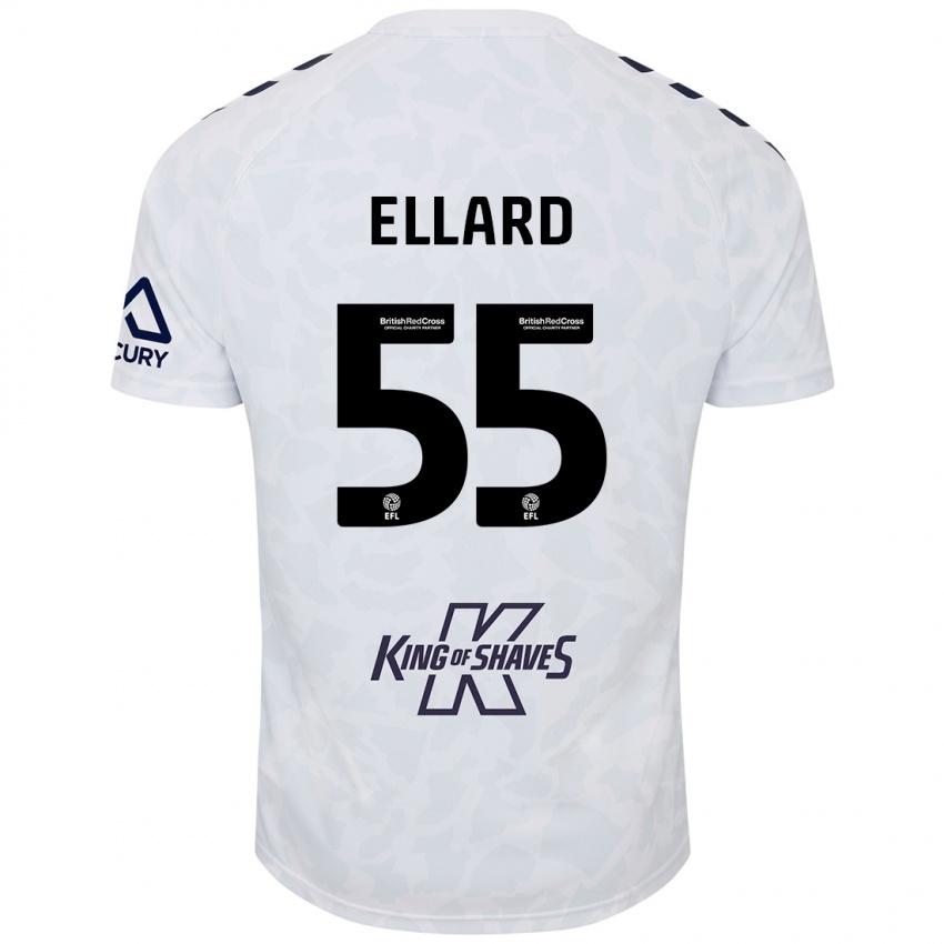 Kinder Aston Ellard #55 Weiß Auswärtstrikot Trikot 2024/25 T-Shirt