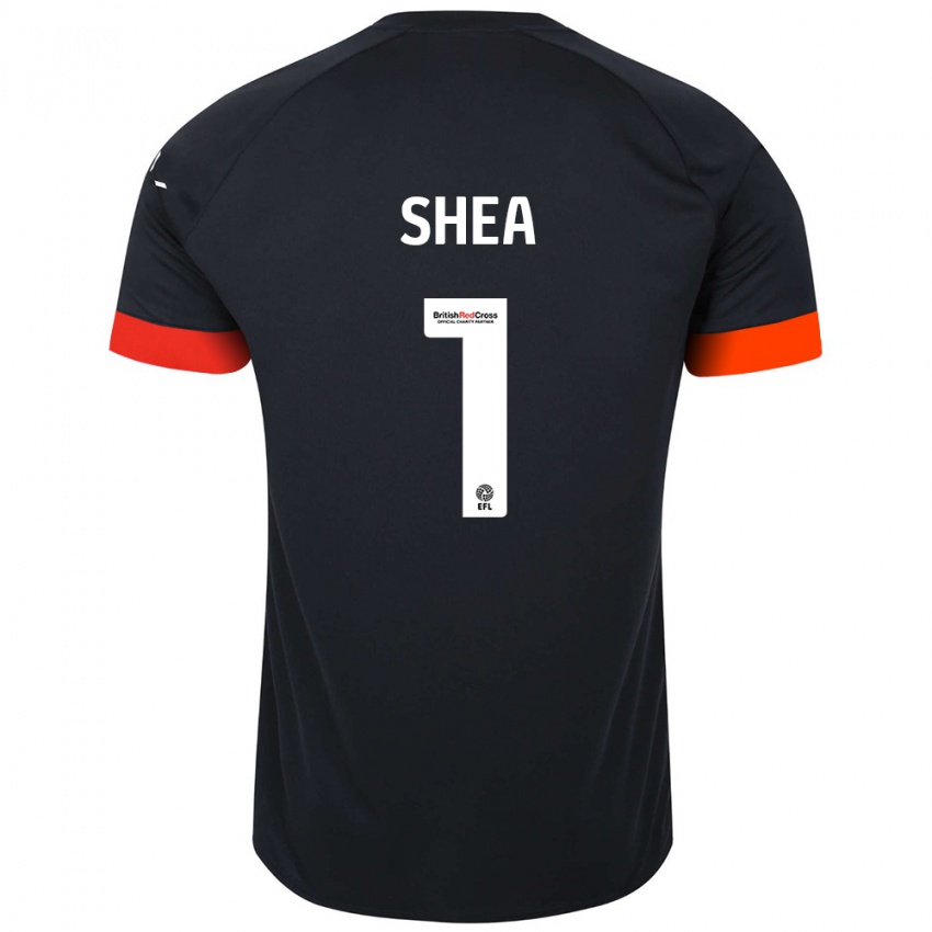 Kinder James Shea #1 Schwarz Orange Auswärtstrikot Trikot 2024/25 T-Shirt