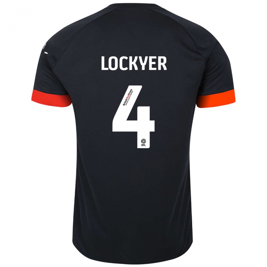 Kinder Tom Lockyer #4 Schwarz Orange Auswärtstrikot Trikot 2024/25 T-Shirt