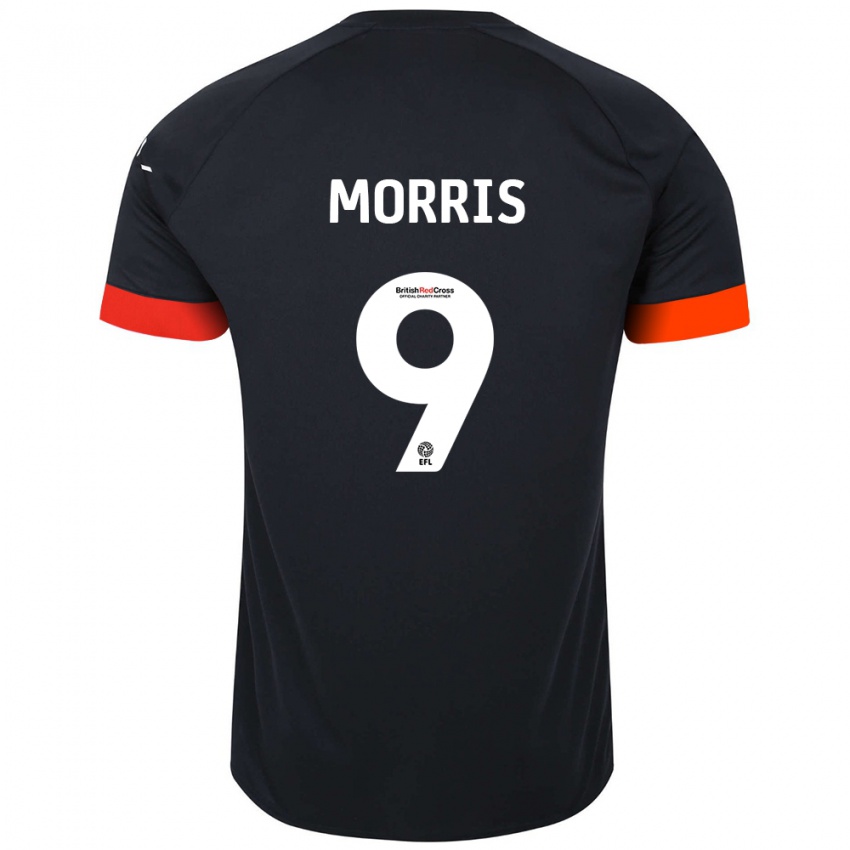 Kinder Carlton Morris #9 Schwarz Orange Auswärtstrikot Trikot 2024/25 T-Shirt