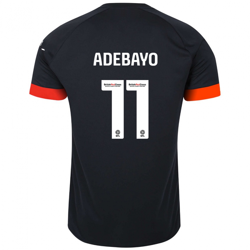 Kinder Elijah Adebayo #11 Schwarz Orange Auswärtstrikot Trikot 2024/25 T-Shirt