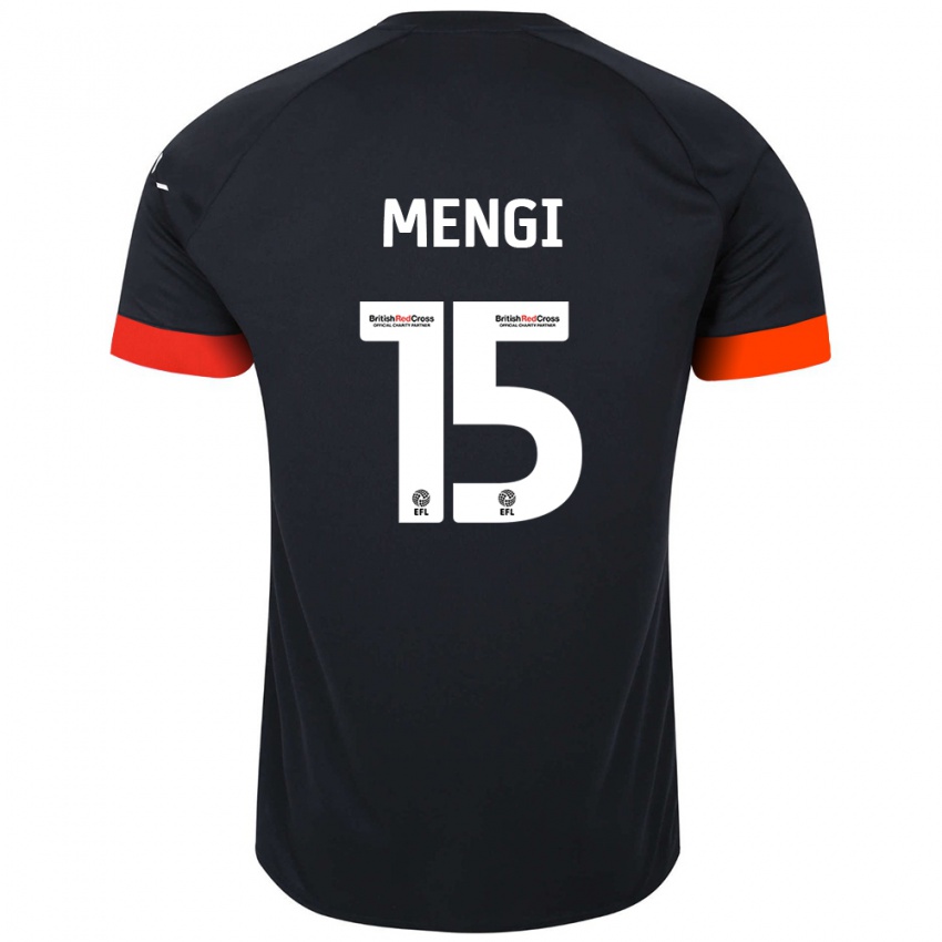 Kinder Teden Mengi #15 Schwarz Orange Auswärtstrikot Trikot 2024/25 T-Shirt